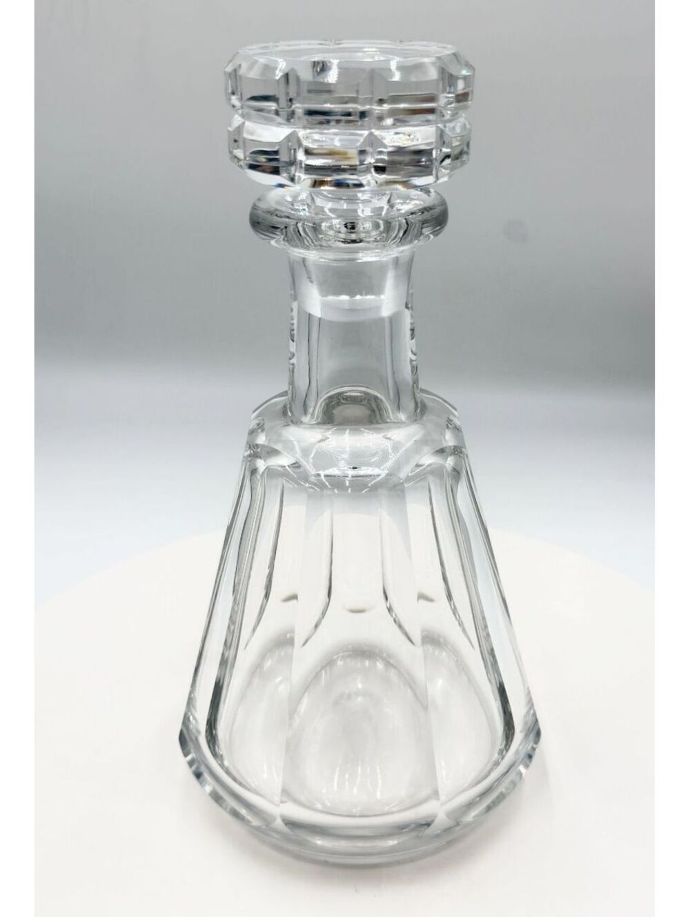 Vintage Baccarat Tallyrand Crystal Liquor Decanter with Faceted Stopper Signed